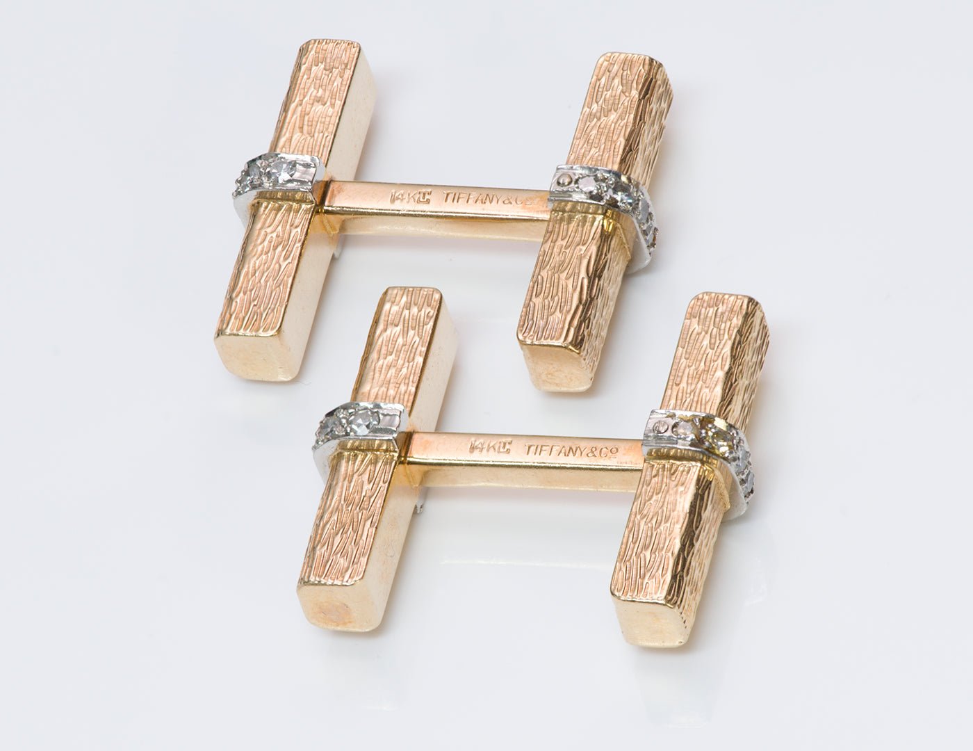 Tiffany & Co. Diamond Bar Cufflinks