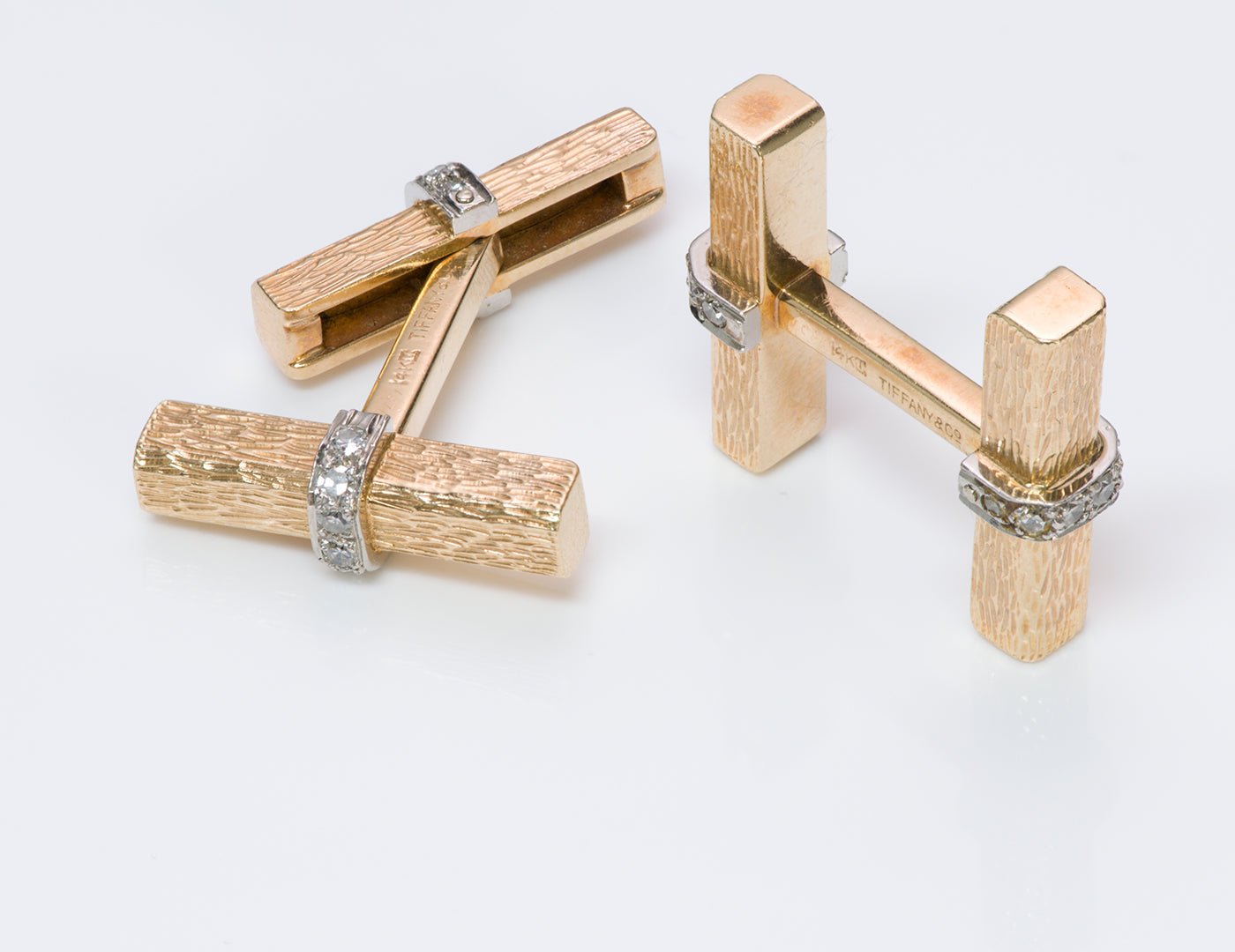 Tiffany & Co. Diamond Bar Cufflinks