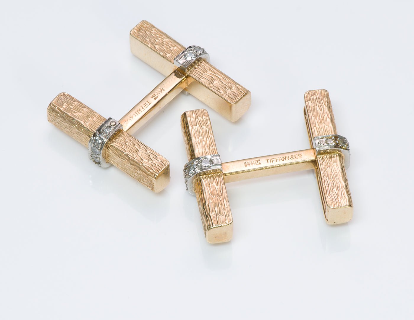 Tiffany & Co. Diamond Bar Cufflinks