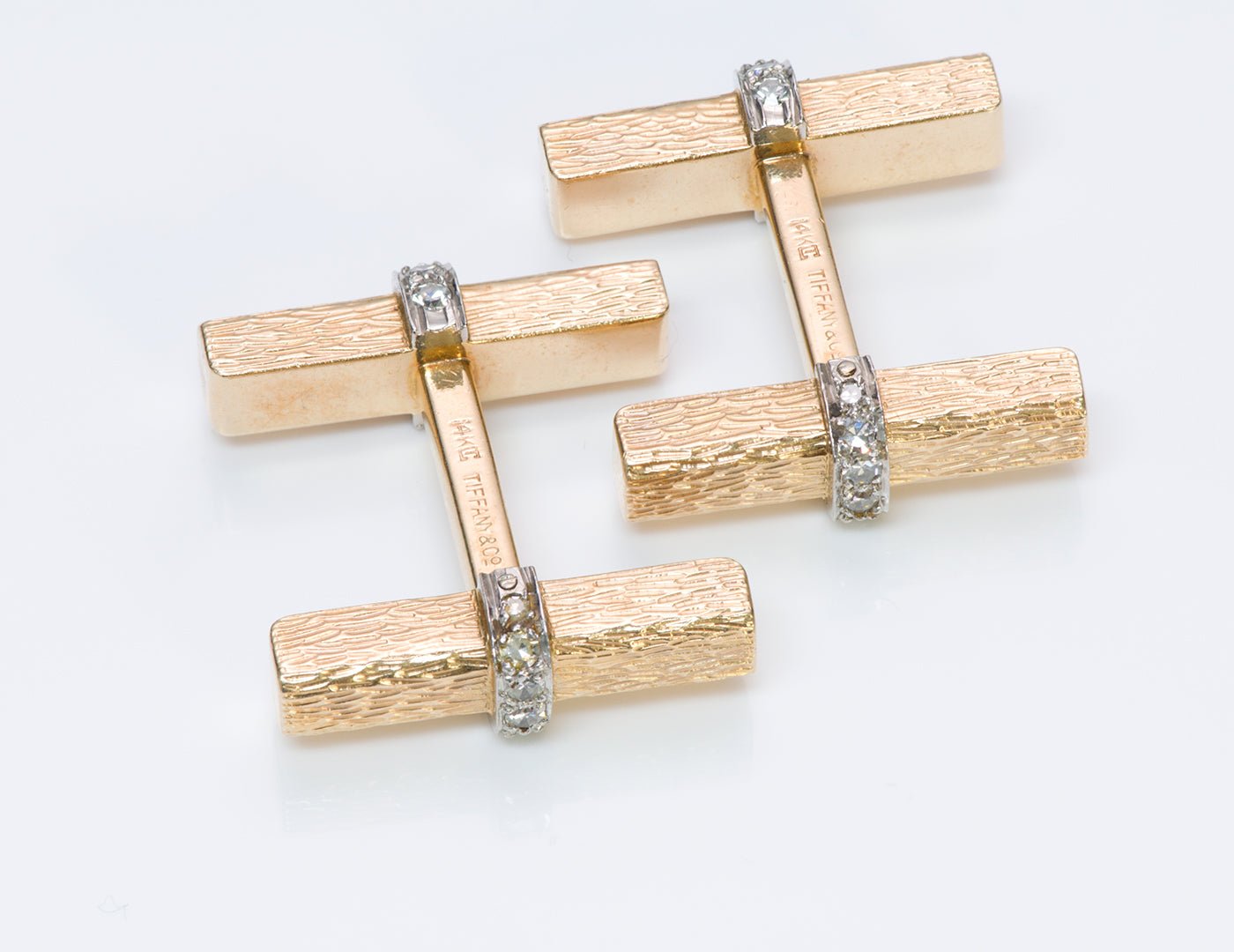 Tiffany & Co. Diamond Bar Cufflinks