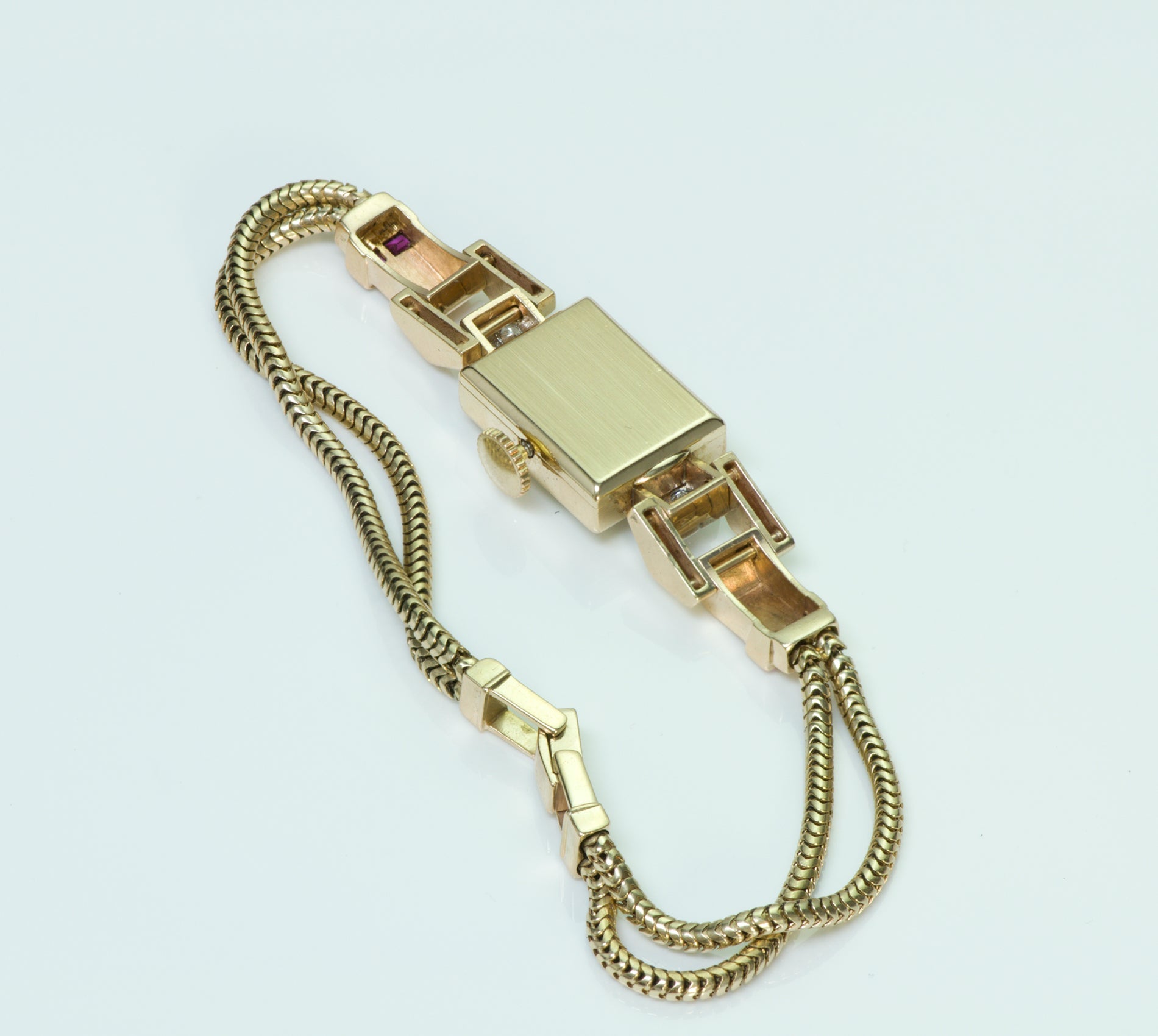 Tiffany & Co. Diamond Ruby 14K Yellow Gold Ladies Watch