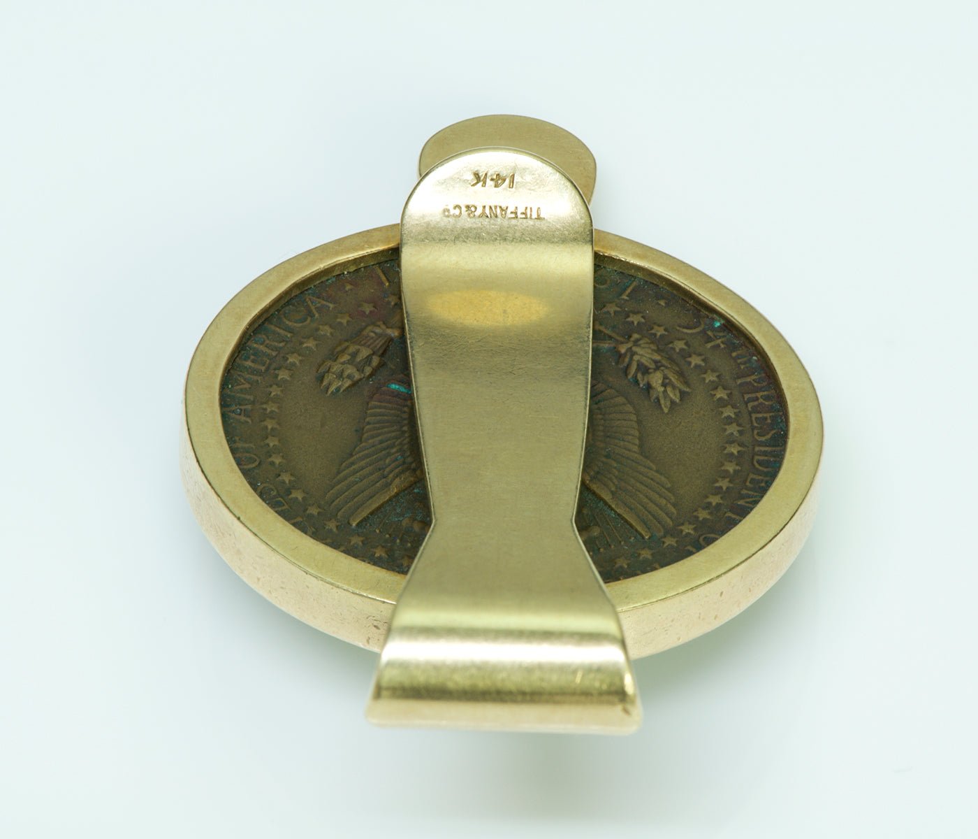 Tiffany & Co. Eisenhower Presidential Medallion Gold Money Clip