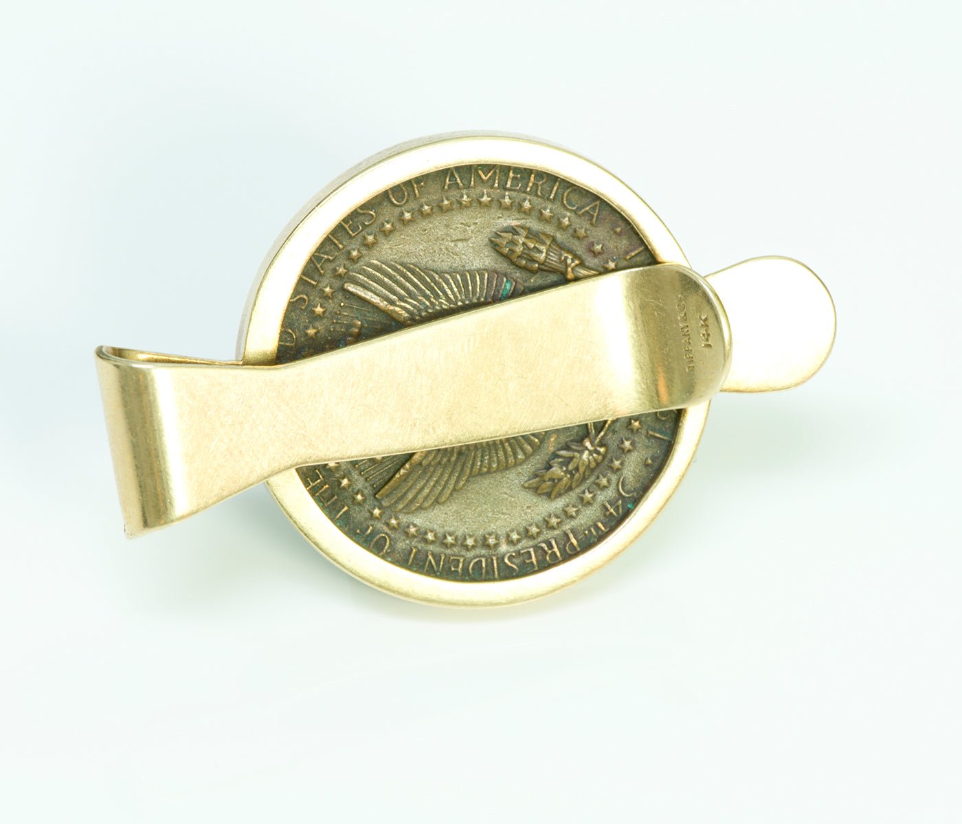 Tiffany & Co. Eisenhower Presidential Medallion Gold Money Clip