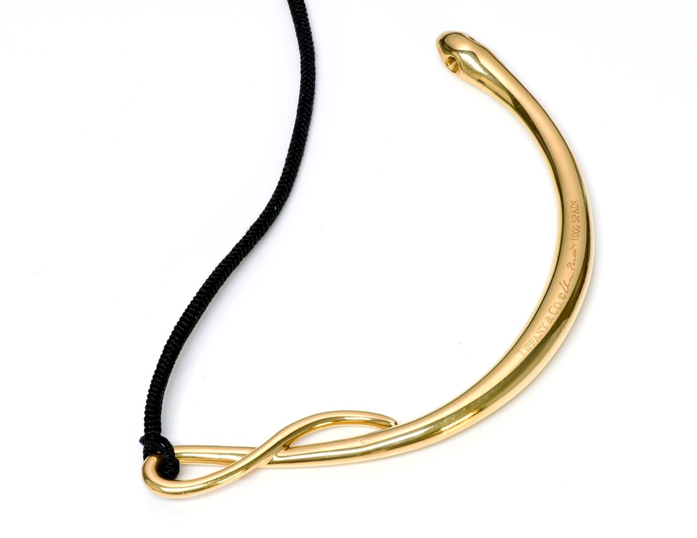 Tiffany & Co. Elsa Peretti 24K Gold Snake Necklace