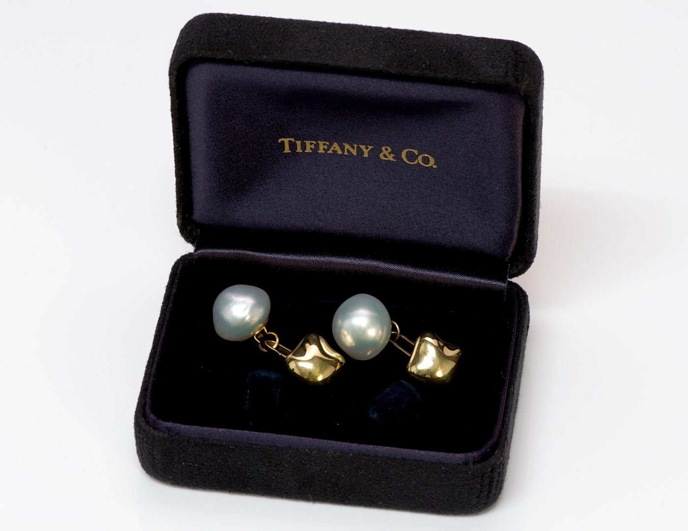 Tiffany & Co. Elsa Peretti Pearl Gold Cufflinks