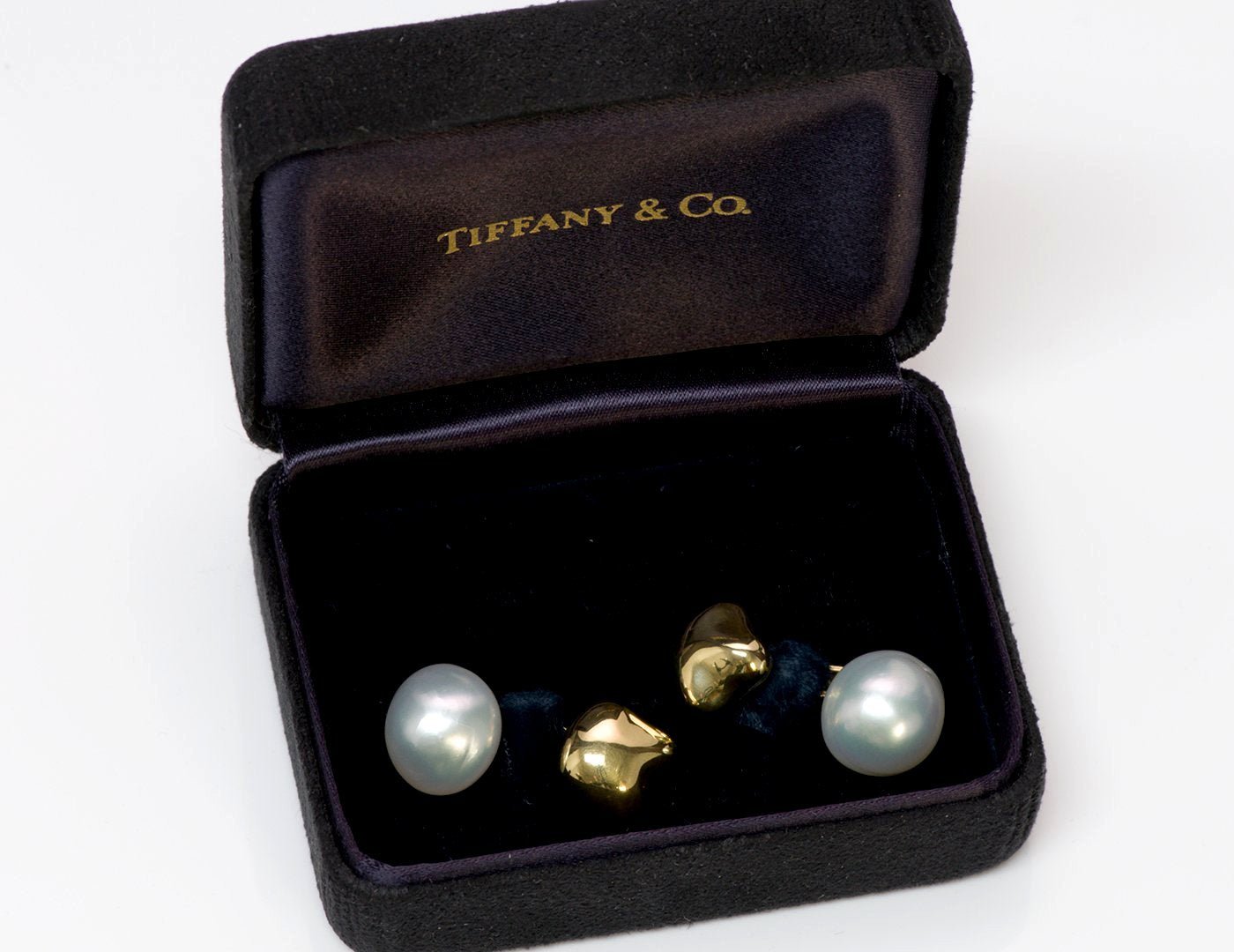 Tiffany & Co. Elsa Peretti Pearl Gold Cufflinks
