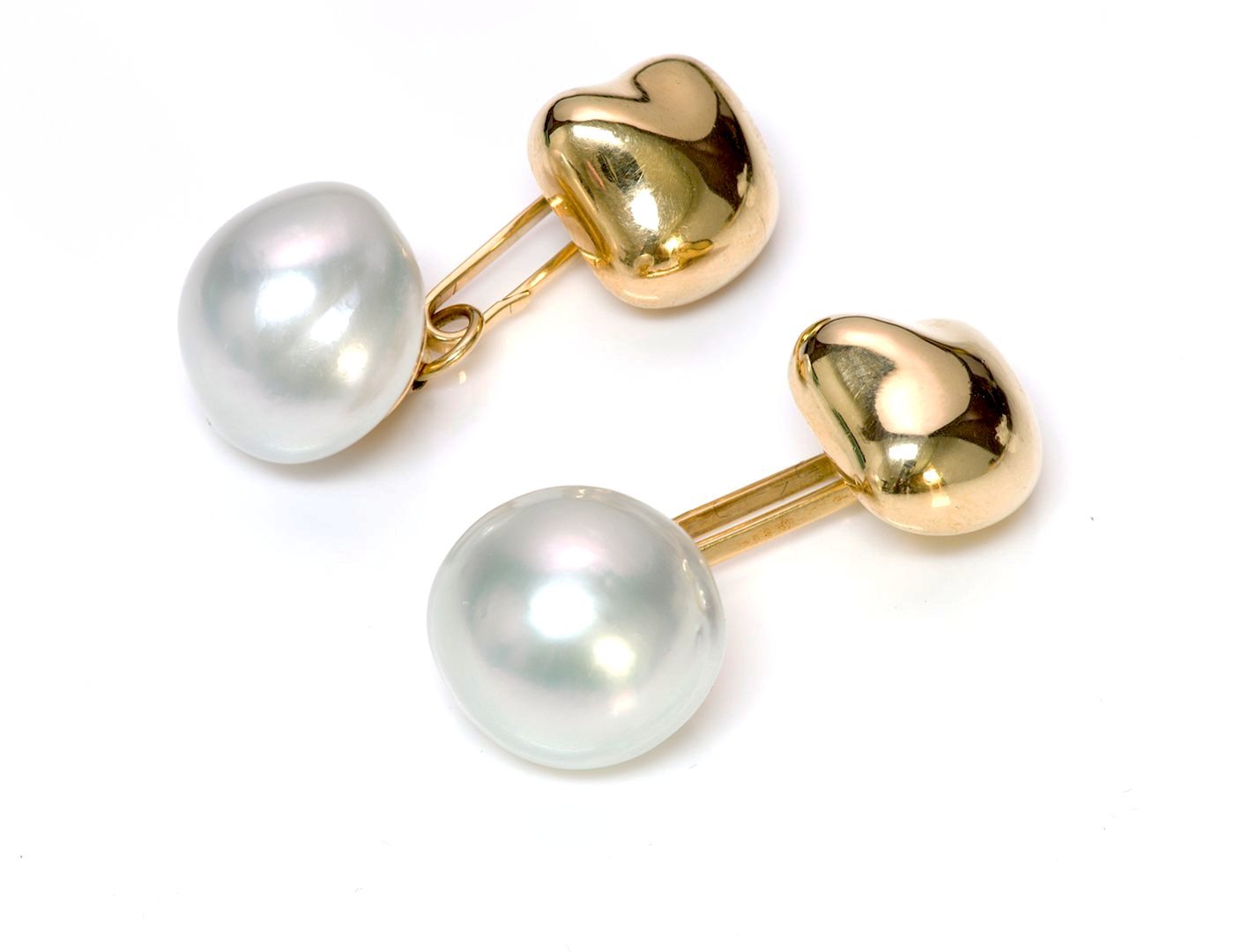 Tiffany & Co. Elsa Peretti Pearl Gold Cufflinks