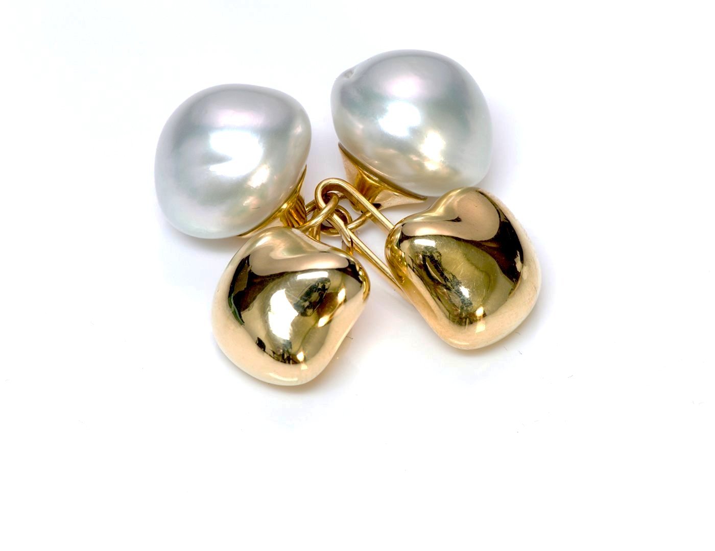 Tiffany & Co. Elsa Peretti Pearl Gold Cufflinks