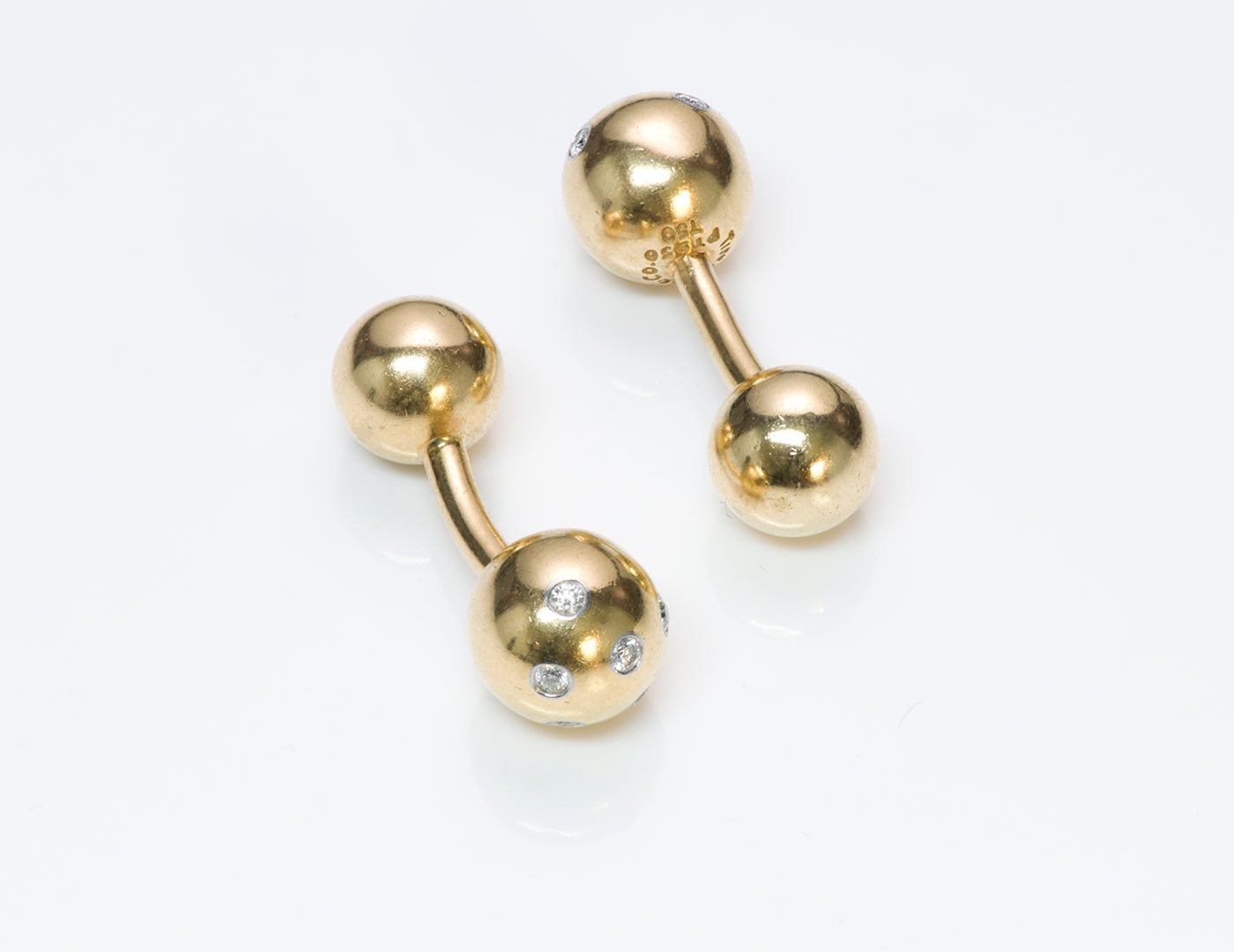 Tiffany & Co. Etoile Diamond Gold Cufflinks