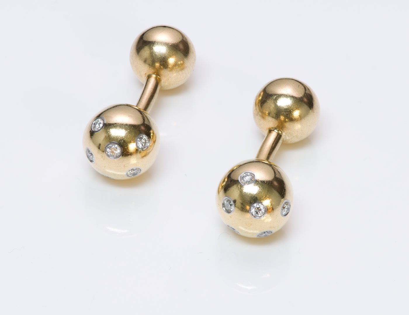 Tiffany & Co. Etoile Diamond Gold Cufflinks