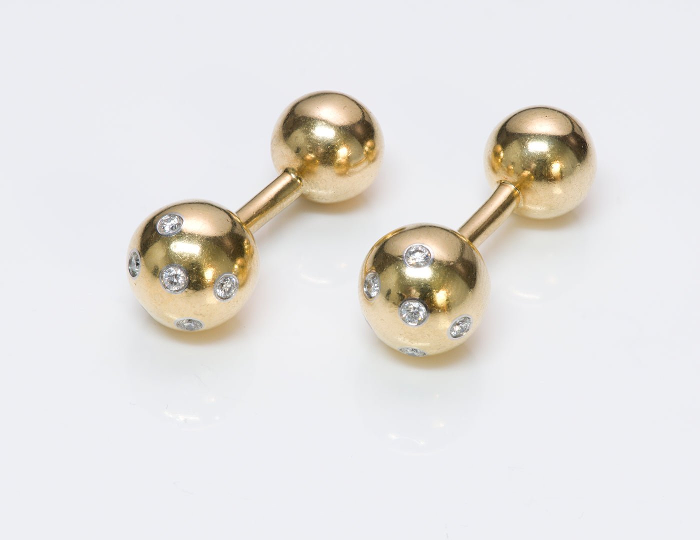 Tiffany & Co. Etoile Diamond Gold Cufflinks