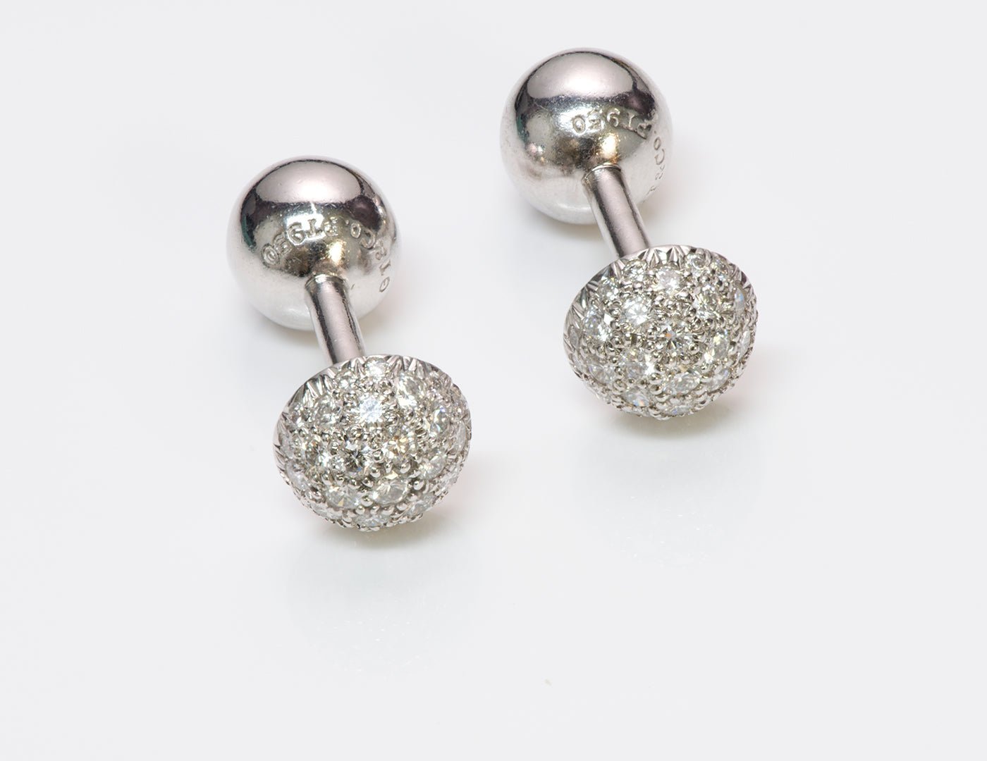 Tiffany & Co. Etoile Platinum Diamond Cufflinks