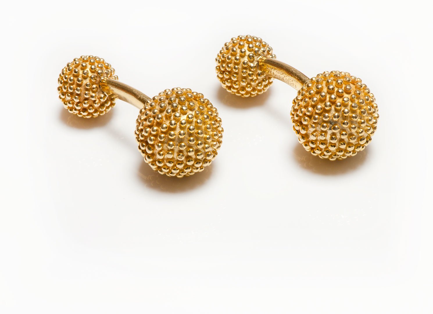 Tiffany & Co. France 18K Yellow Gold Sphere Beads Cufflinks