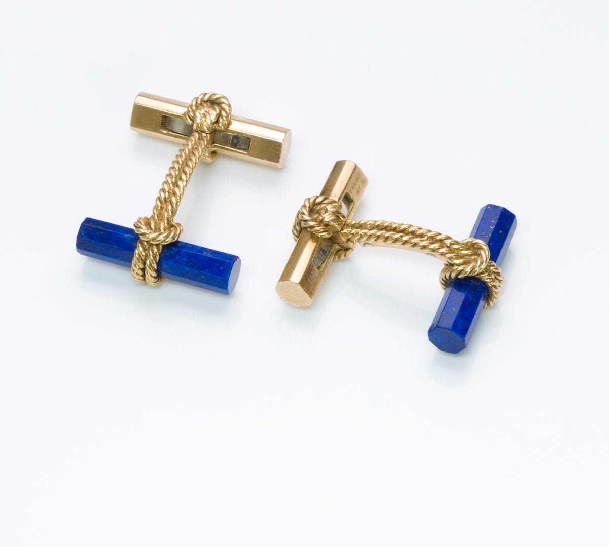 Tiffany & Co. France Gold Lapis Cufflinks
