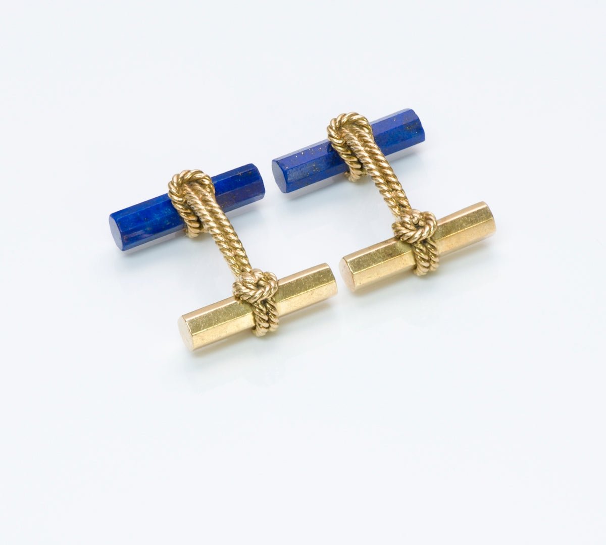 Tiffany & Co. France Gold Lapis Cufflinks