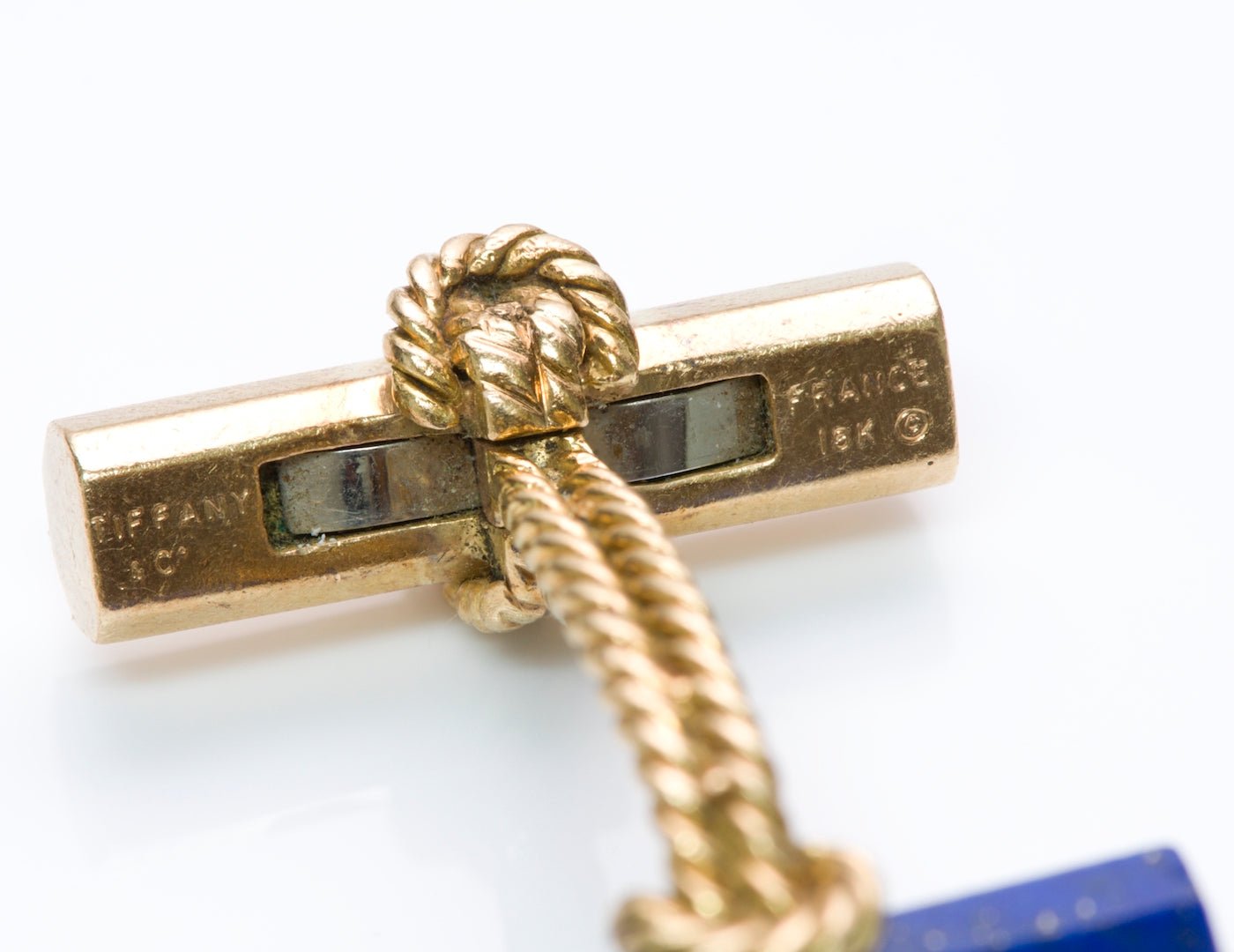 Tiffany & Co. France Gold Lapis Cufflinks