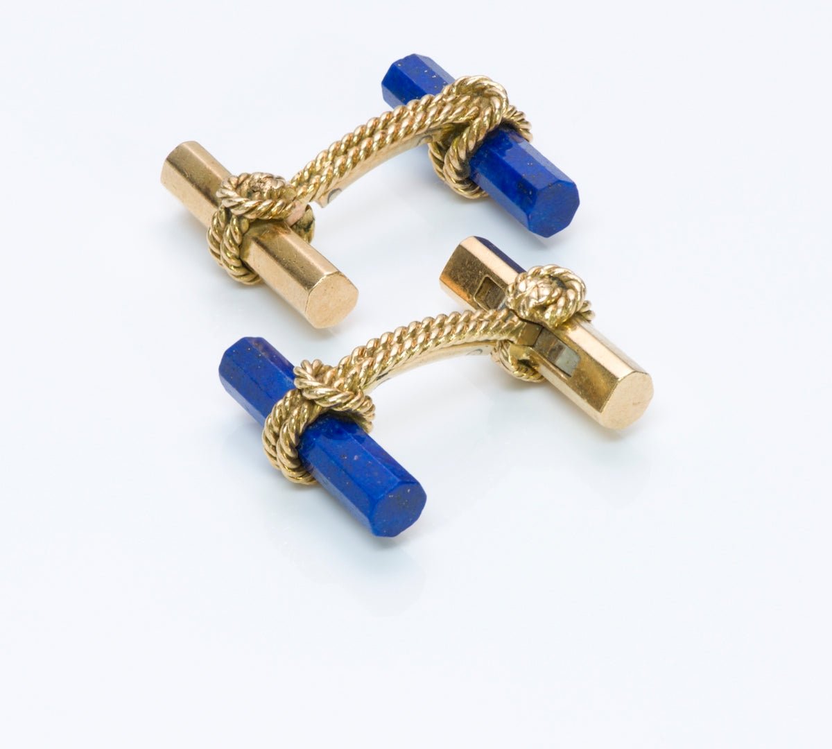 Tiffany & Co. France Gold Lapis Cufflinks