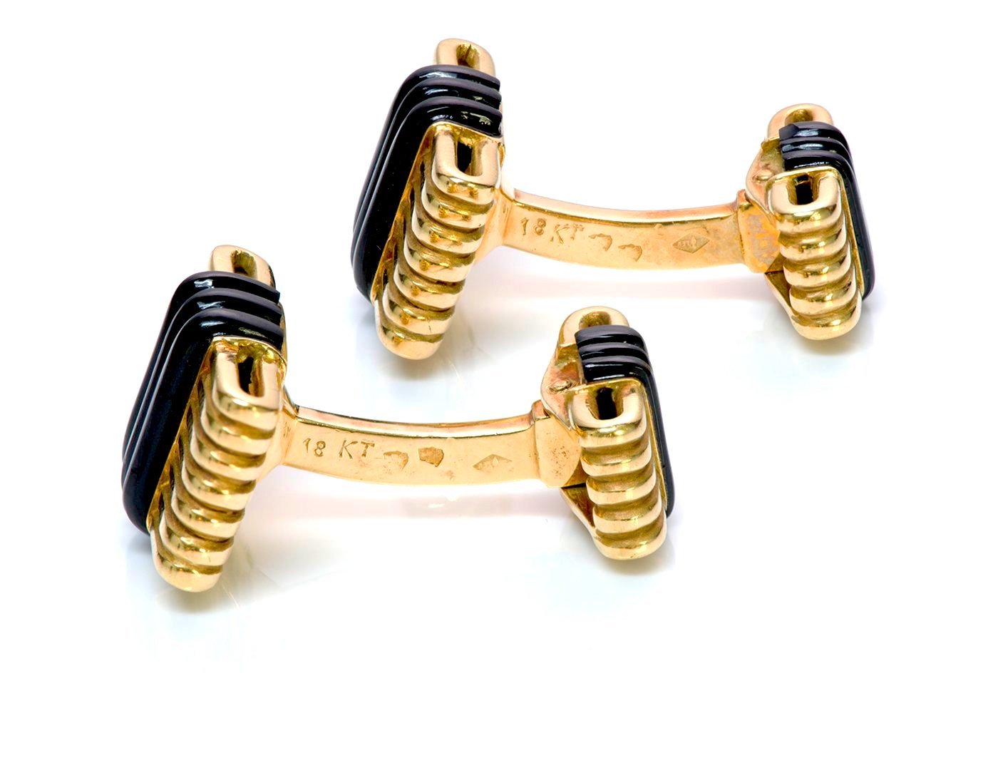 Tiffany & Co. France Gold Onyx Cufflinks