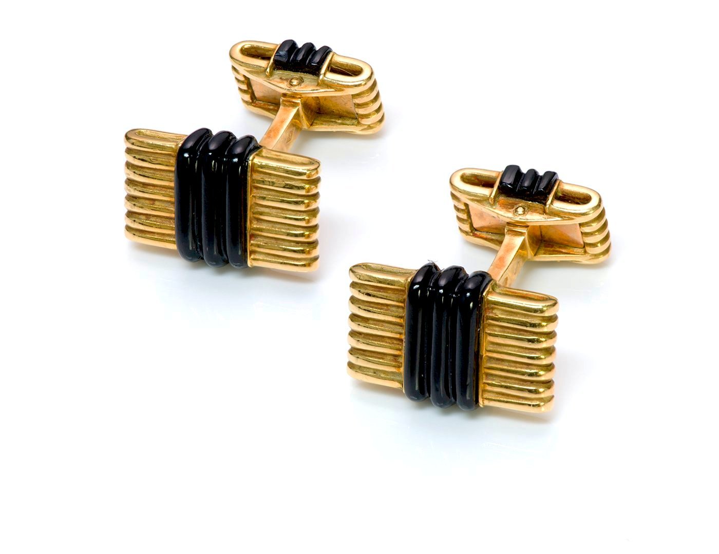 Tiffany & Co. France Gold Onyx Cufflinks