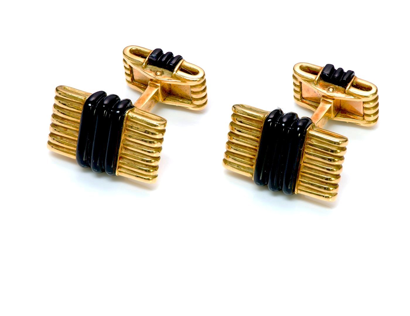 Tiffany & Co. France Gold Onyx Cufflinks