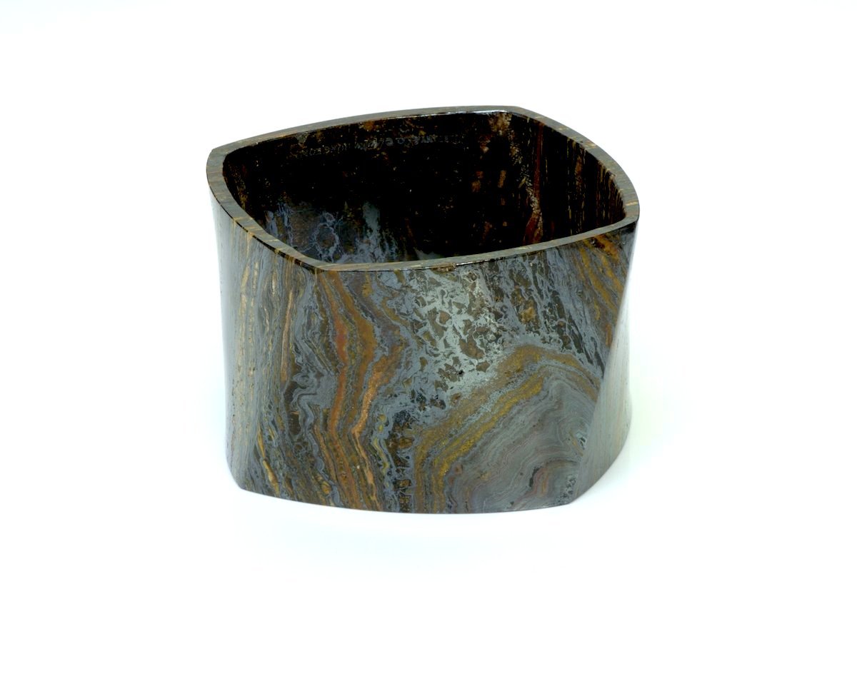 Tiffany & Co. Frank Gehry Torque Agate Bangle Bracelet