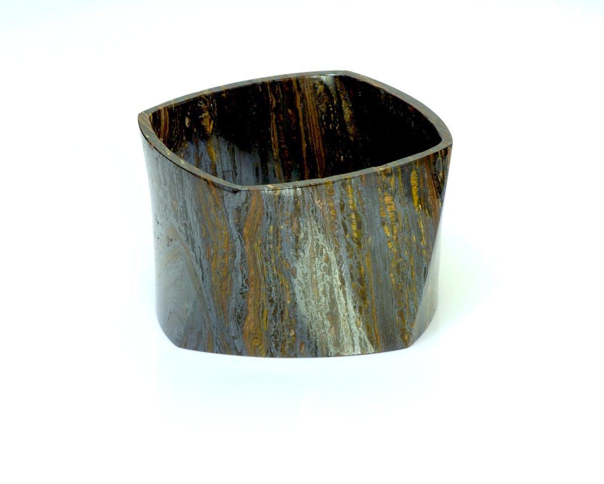 Tiffany & Co. Frank Gehry Torque Agate Bangle Bracelet