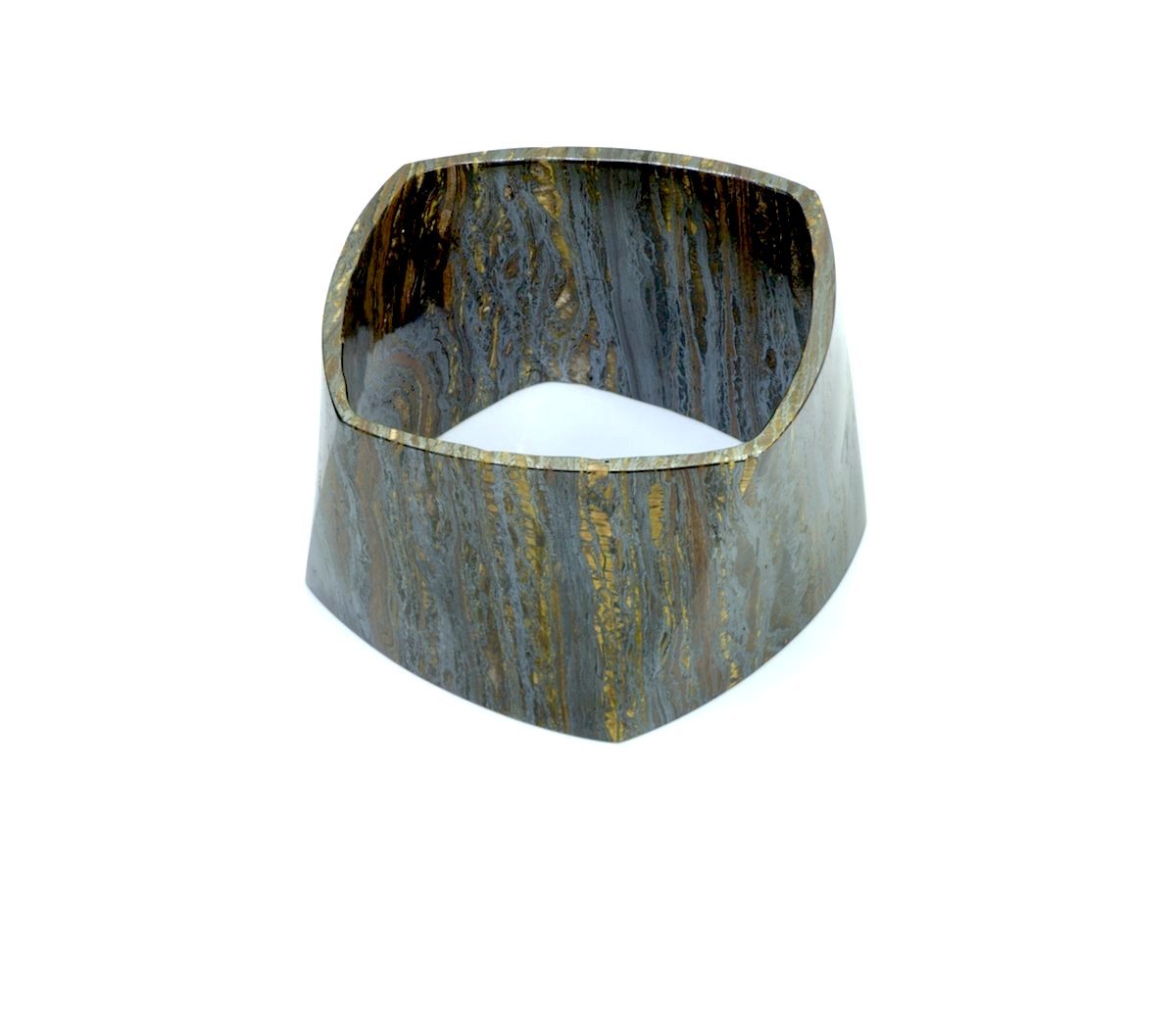 Tiffany & Co. Frank Gehry Torque Agate Bangle Bracelet