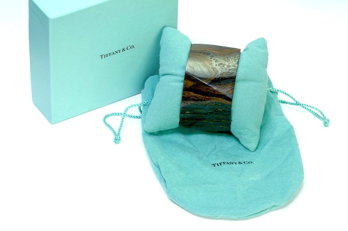 Tiffany & Co. Frank Gehry Torque Agate Bangle Bracelet