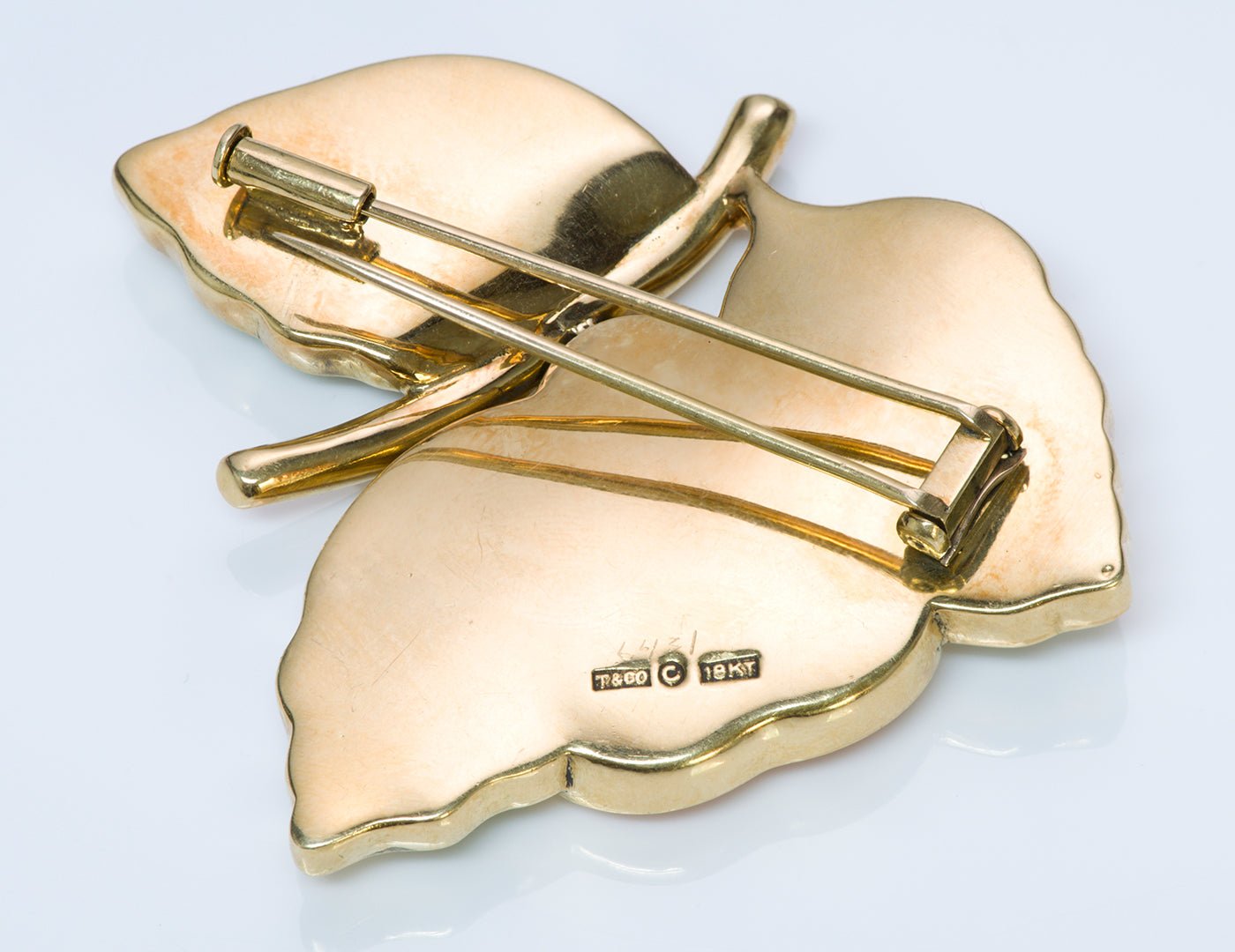 Tiffany & Co. Gold Coral Pear Brooch