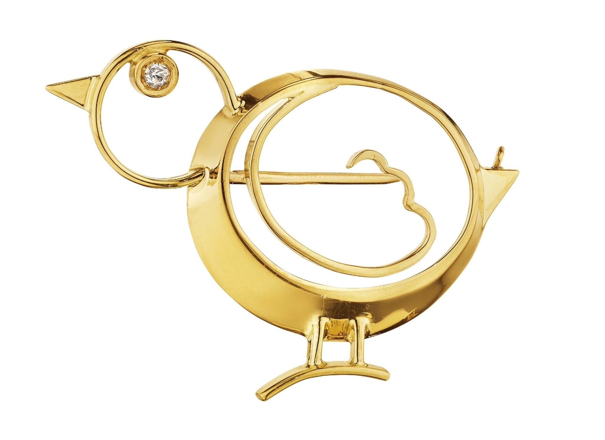 Tiffany & Co. Gold Diamond Chick Brooch