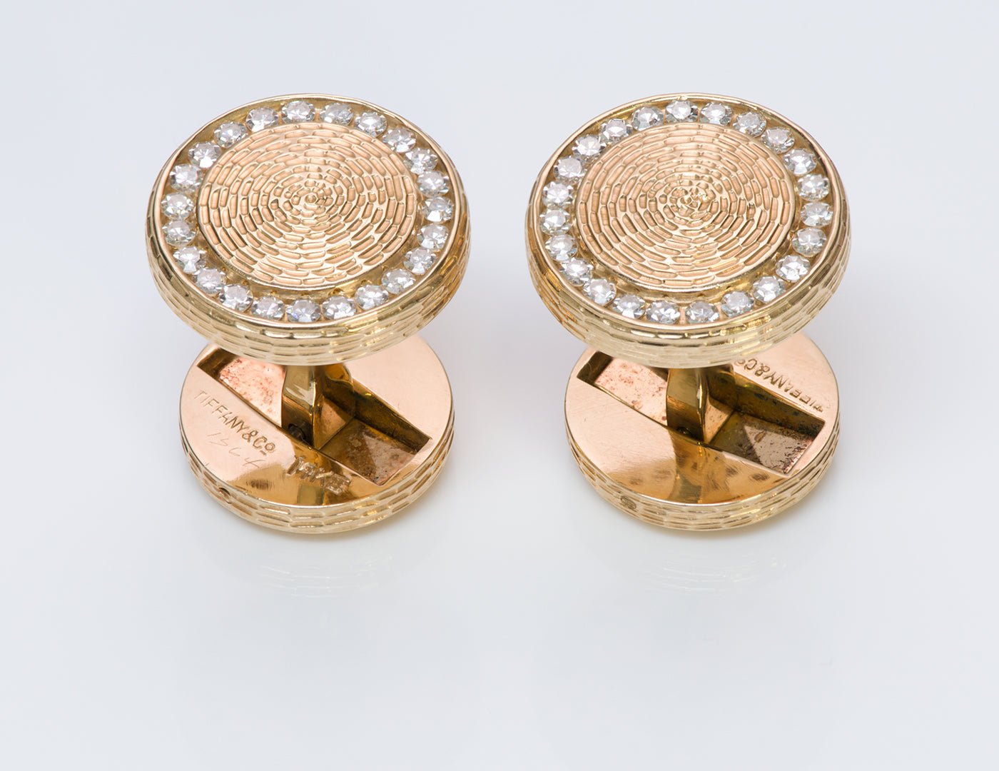 Tiffany & Co. Gold Diamond Cufflinks