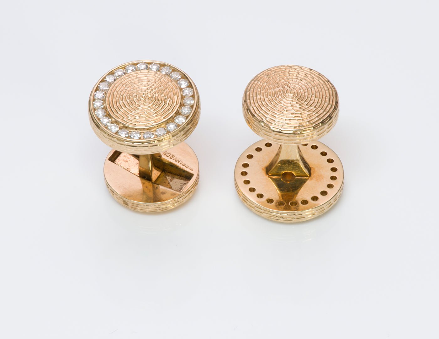 Tiffany & Co. Gold Diamond Cufflinks