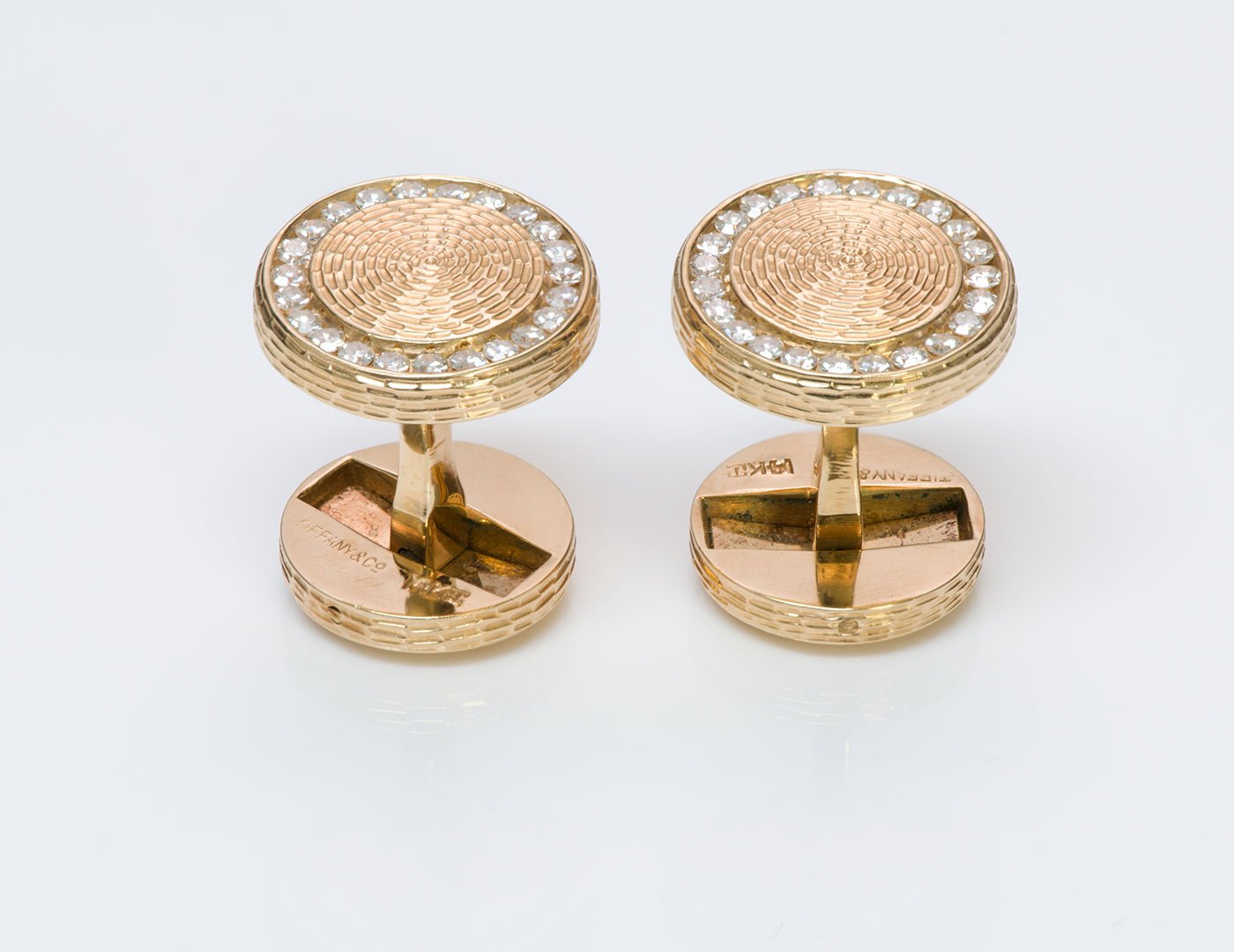 Tiffany & Co. Gold Diamond Cufflinks