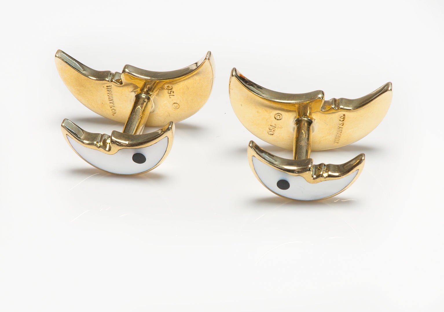 Tiffany & Co. Gold Inlay Moon 🌙 Cufflinks