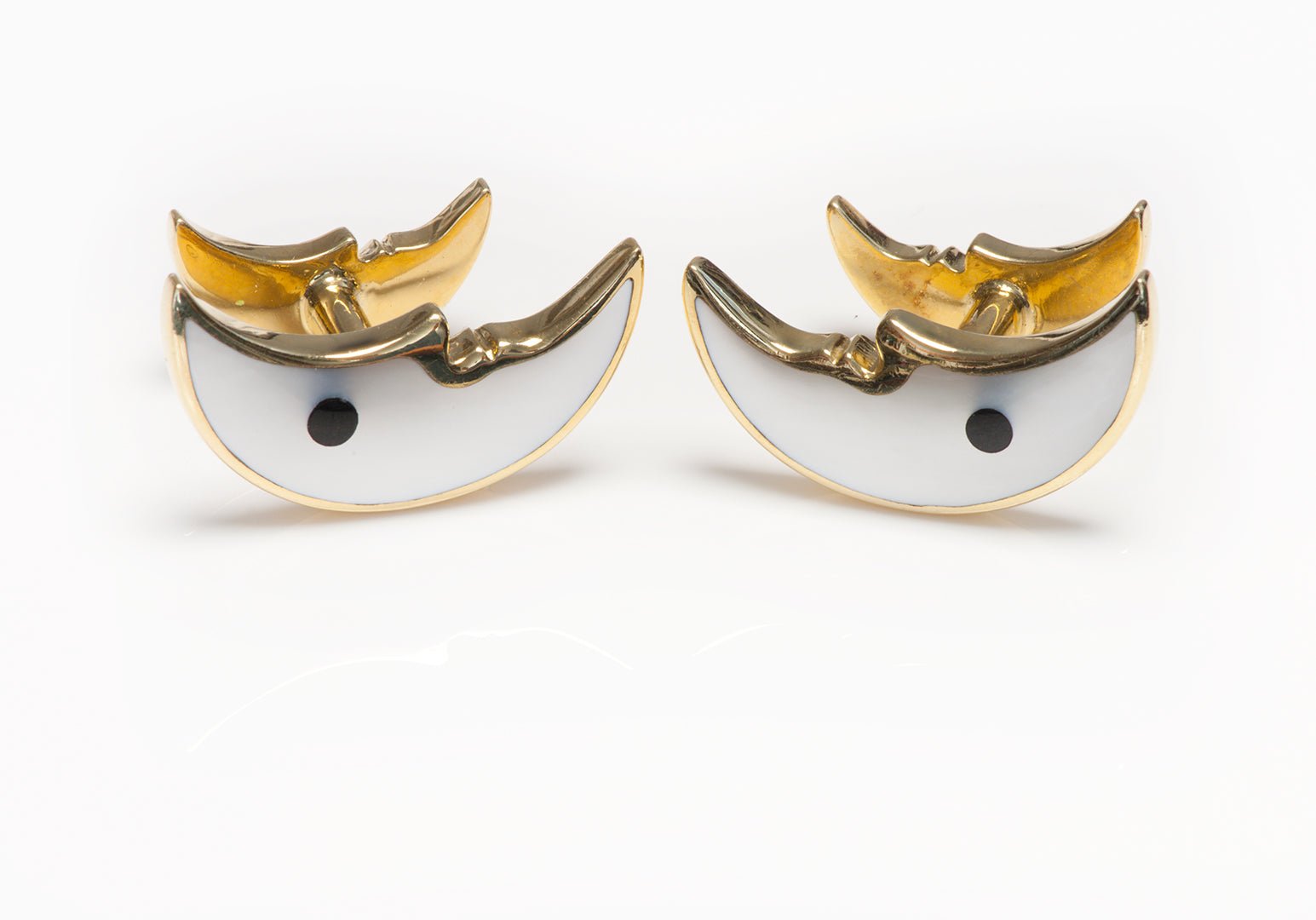 Tiffany & Co. Gold Inlay Moon 🌙 Cufflinks