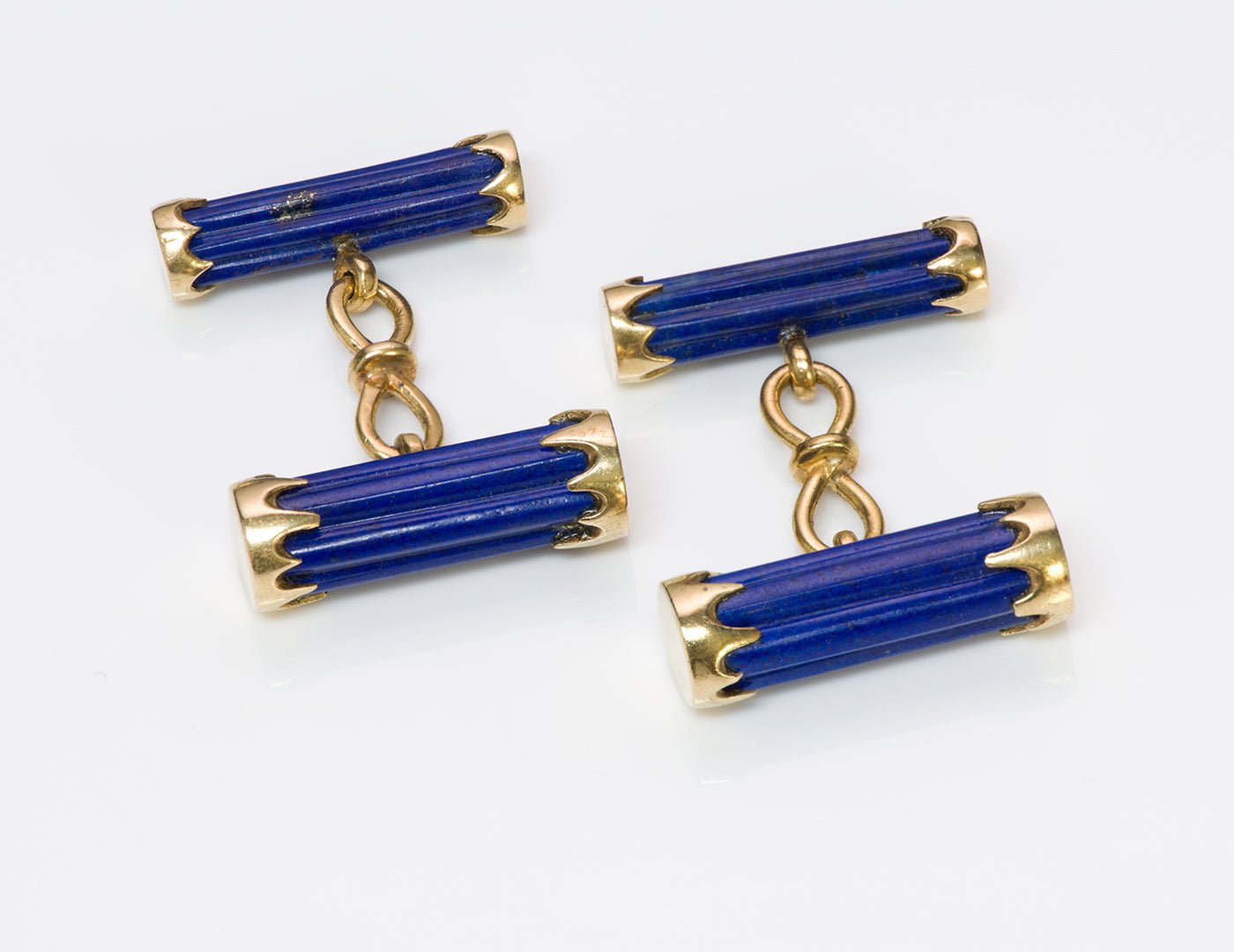 Tiffany & Co. Gold Lapis Cufflinks