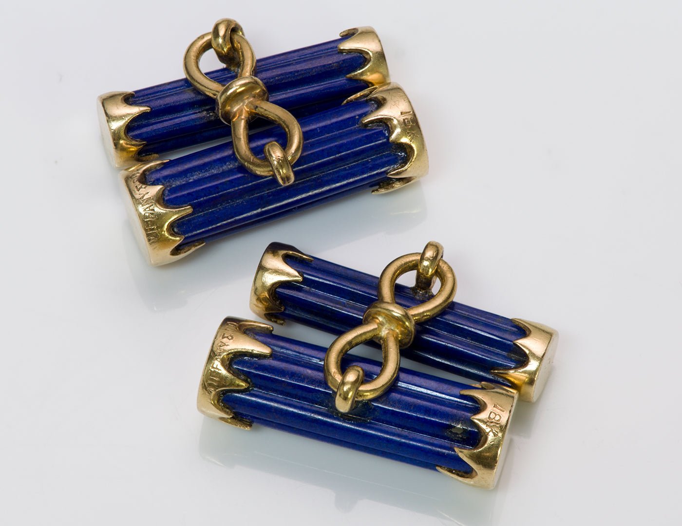 Tiffany & Co. Gold Lapis Cufflinks