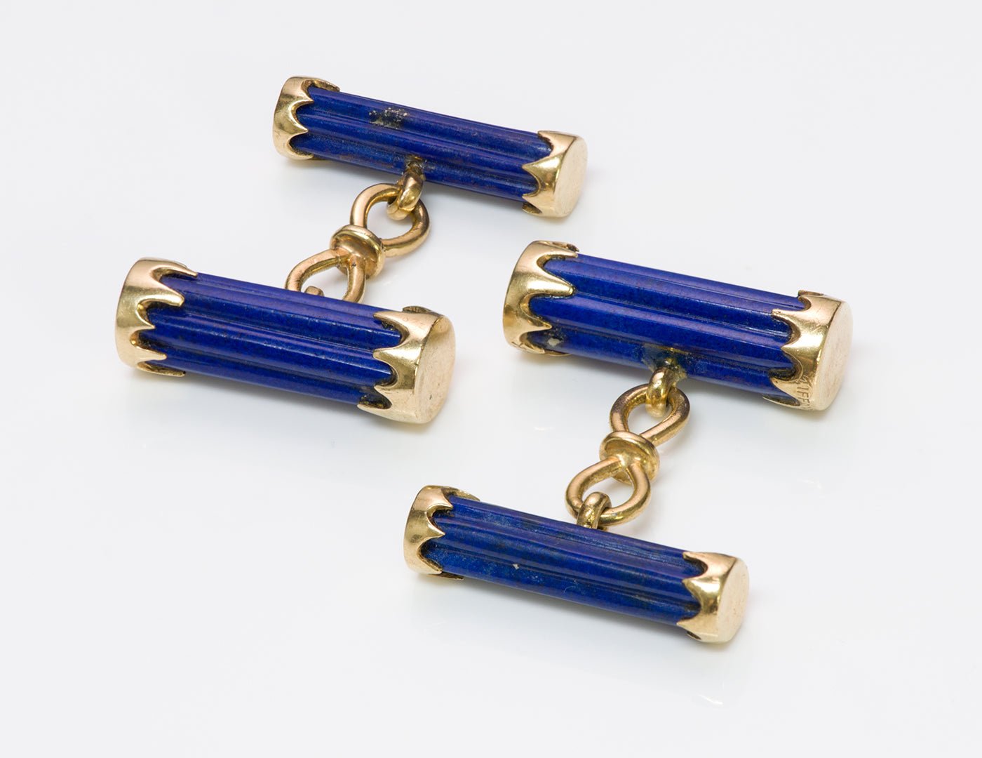 Tiffany & Co. Gold Lapis Cufflinks