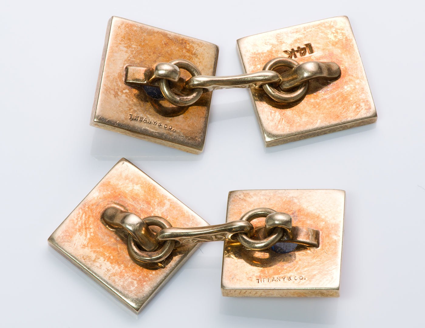 Tiffany & Co. Gold Sapphire Cufflinks