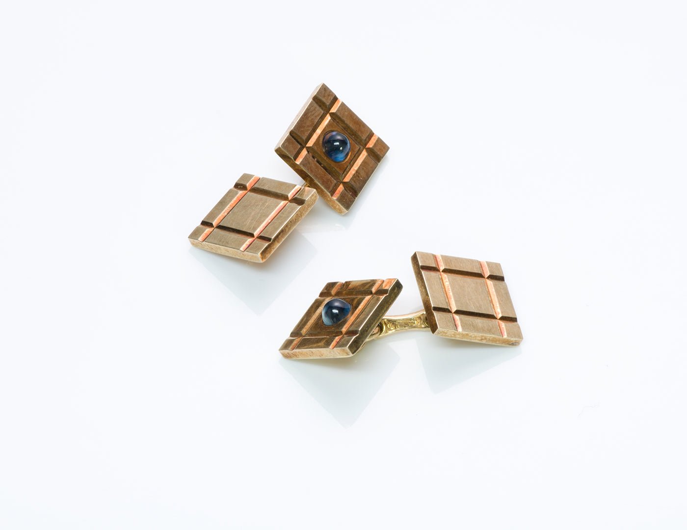 Tiffany & Co. Gold Sapphire Cufflinks