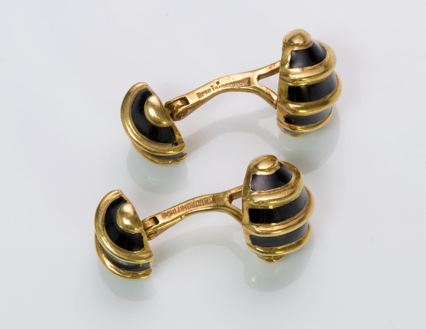 Tiffany & Co. Jean Schlumberger Gold Enamel Cufflinks