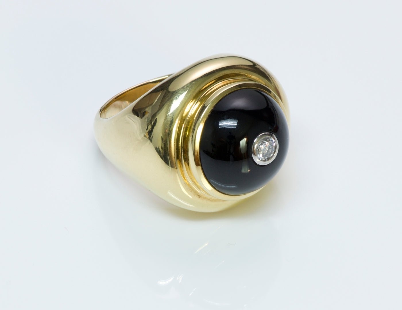 Tiffany & Co. Paloma Picasso Gold Diamond Onyx Ring