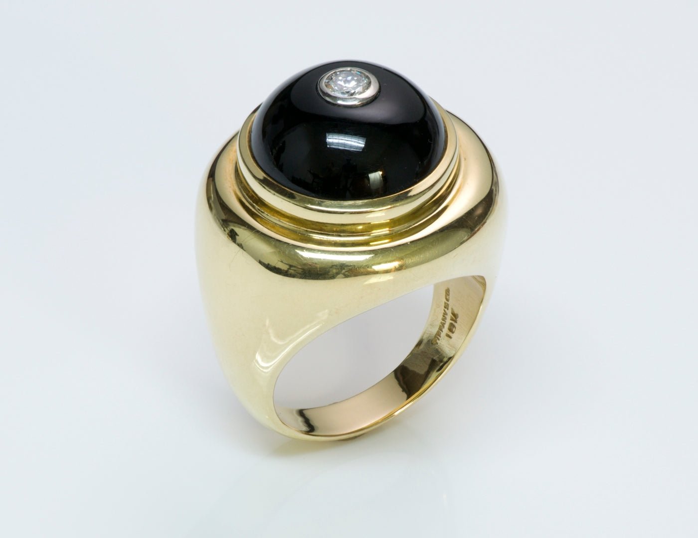 Tiffany & Co. Paloma Picasso Gold Diamond Onyx Ring