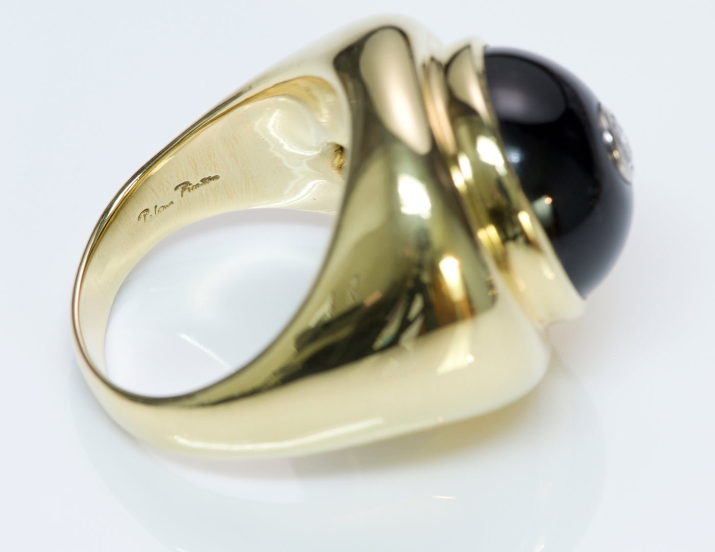 Tiffany & Co. Paloma Picasso Gold Diamond Onyx Ring