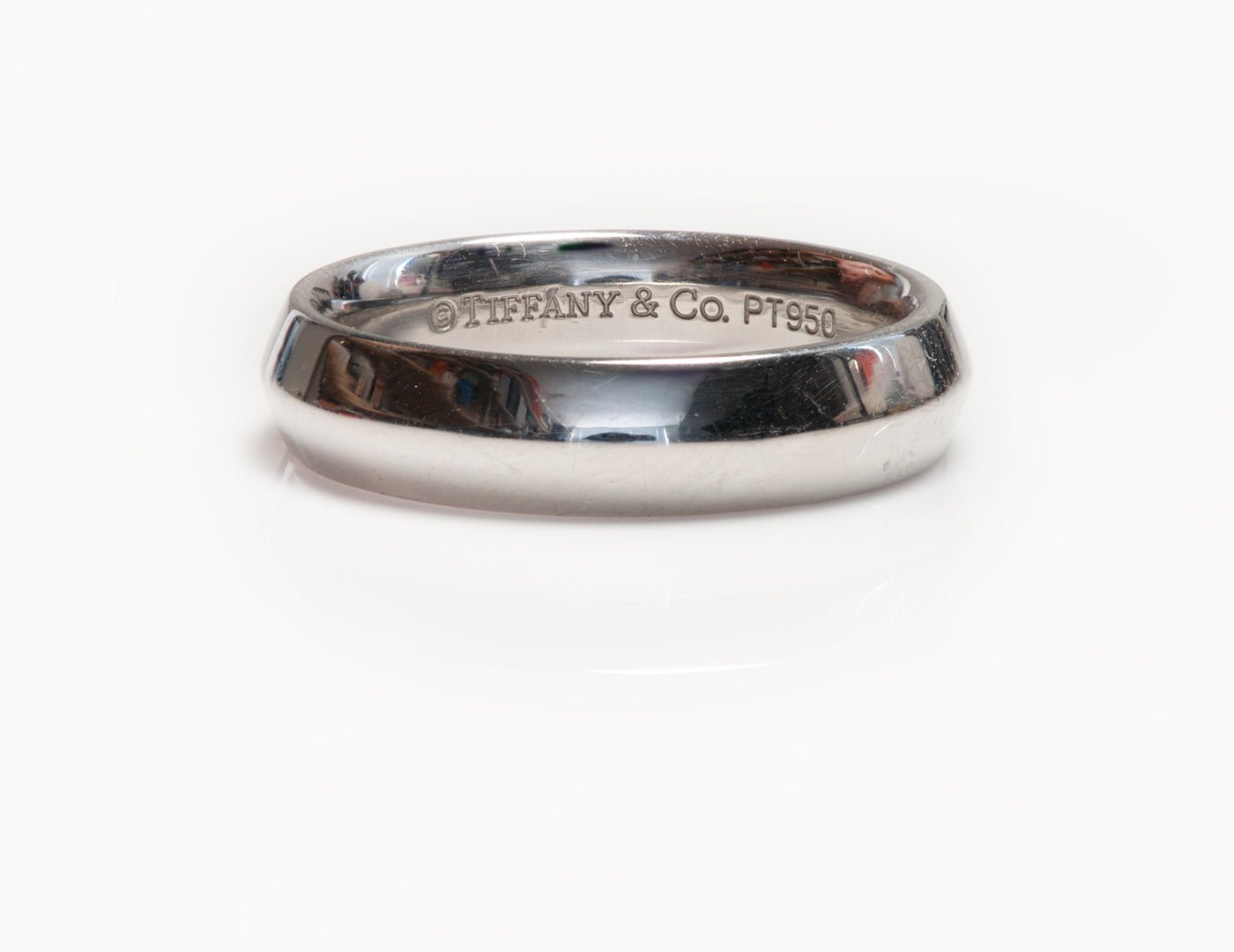 Tiffany & Co. Platinum Knife Edge Wedding Band Ring