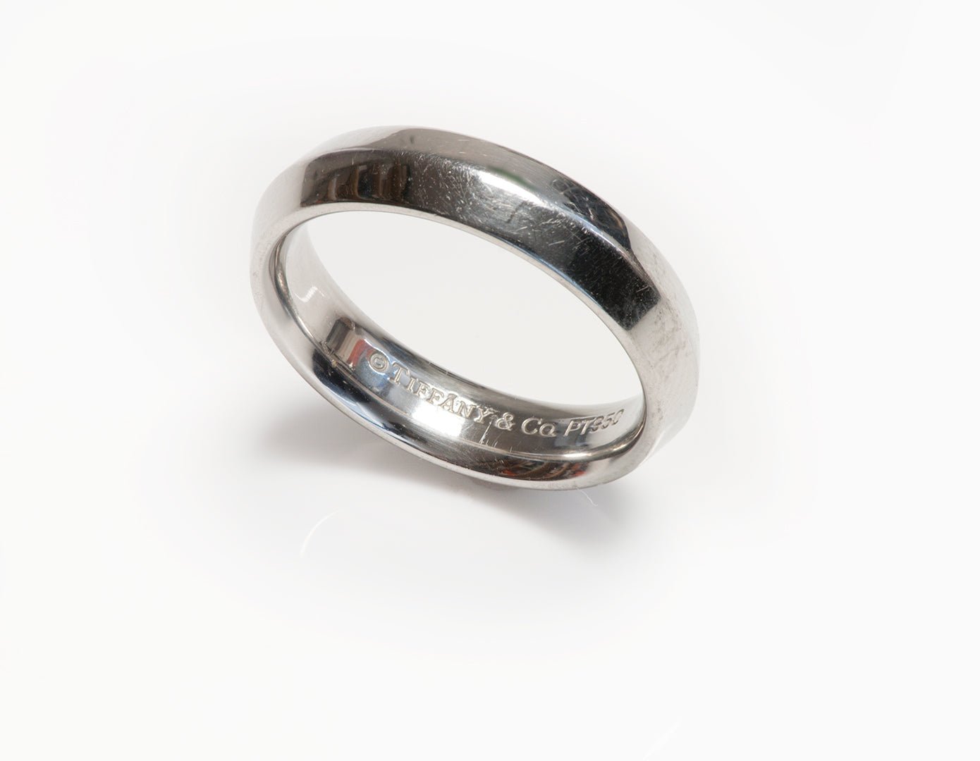 Tiffany & Co. Platinum Knife Edge Wedding Band Ring