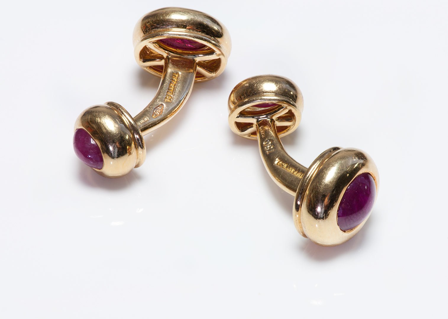 Tiffany & Co. Ruby 18K Yellow Gold Cufflinks