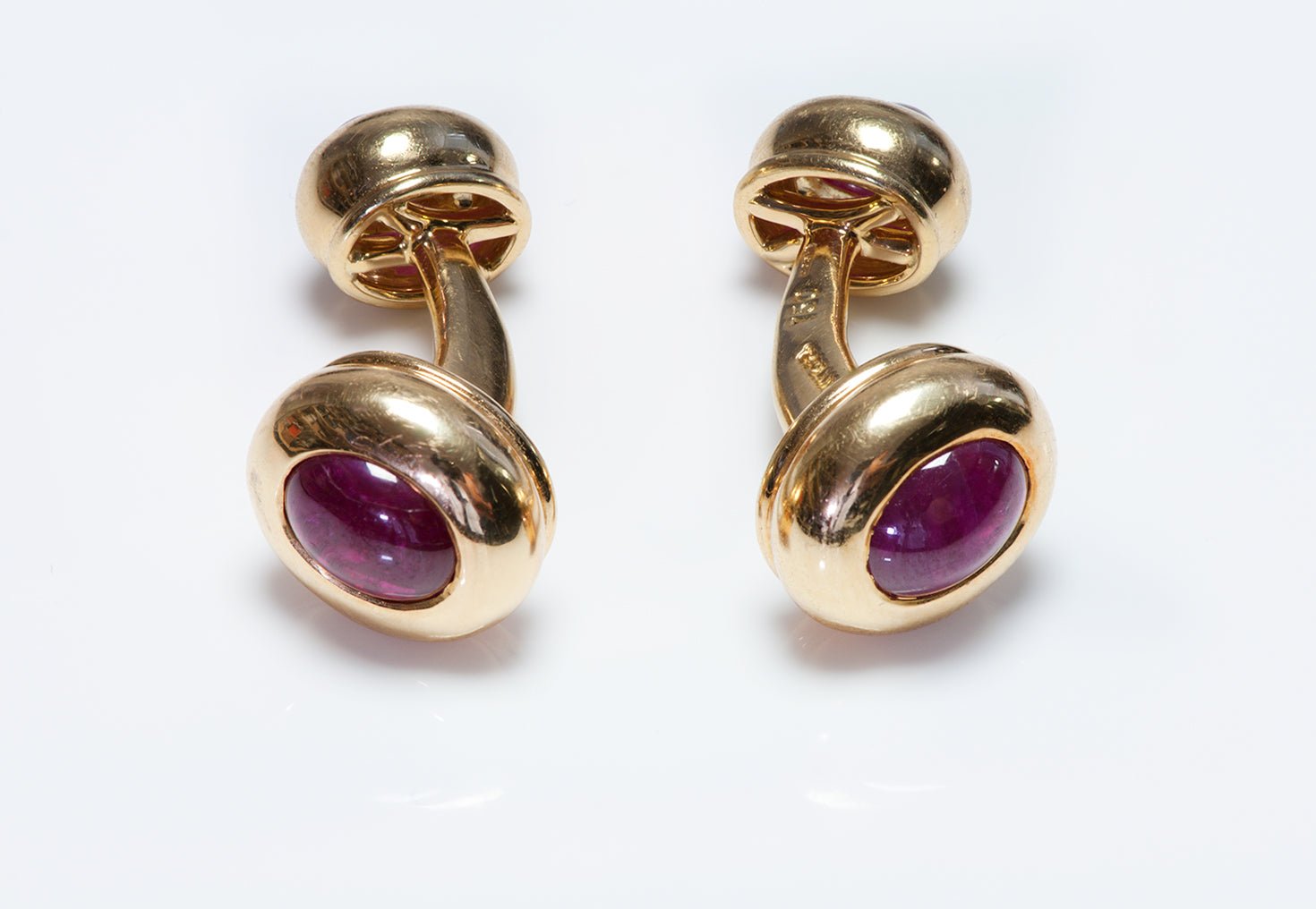 Tiffany & Co. Ruby 18K Yellow Gold Cufflinks