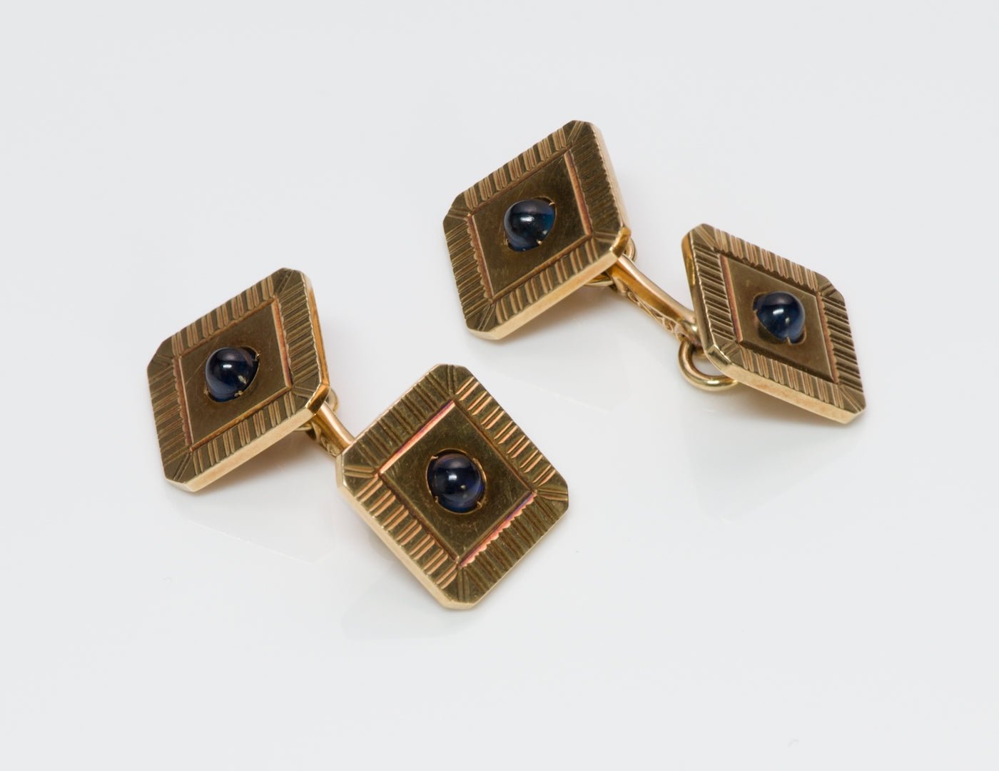 Tiffany & Co. Sapphire Gold Cufflinks