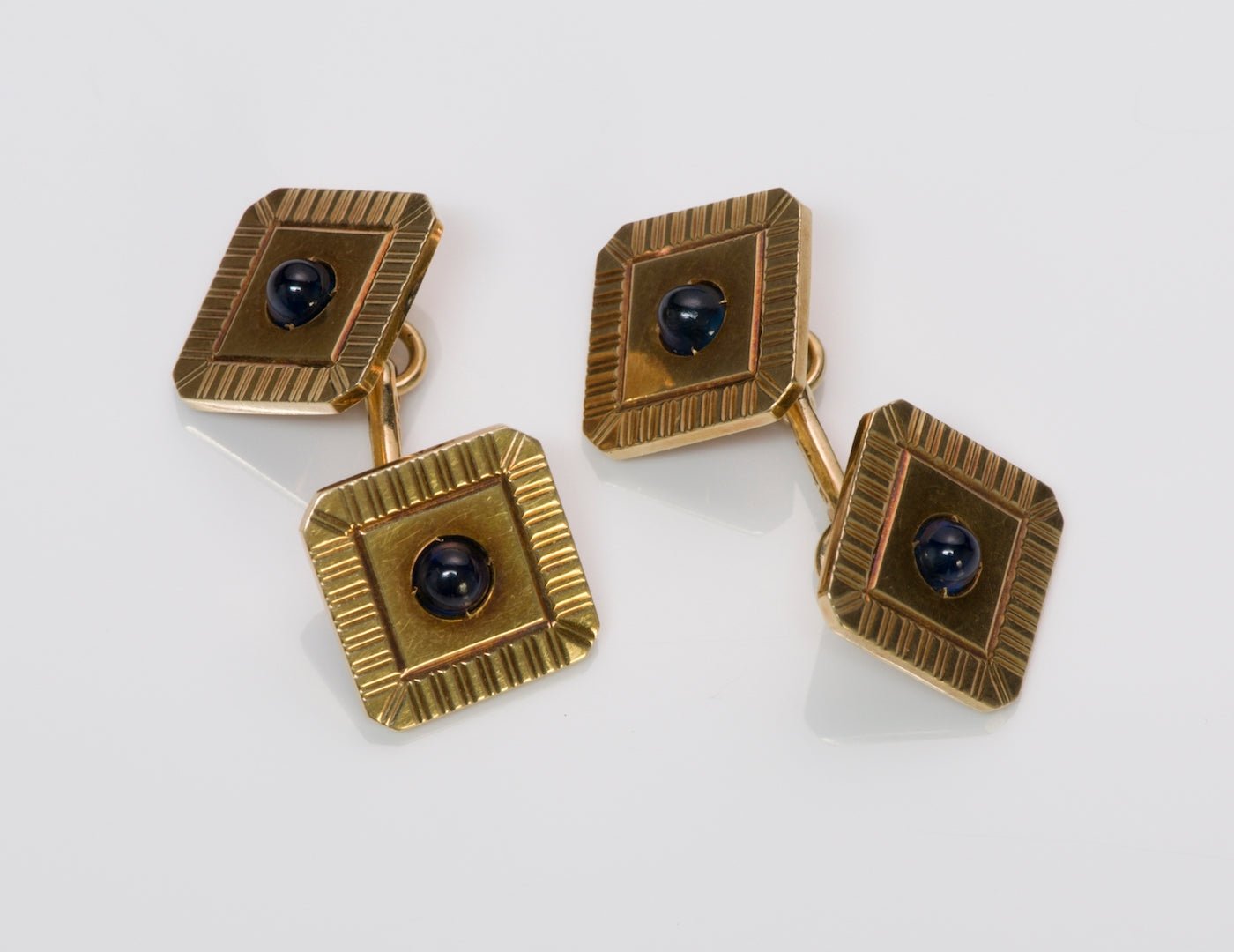 Tiffany & Co. Sapphire Gold Cufflinks